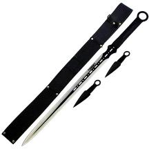 28" Defender Xtreme Ninja Sword and Throwing Knife Set with Sheath