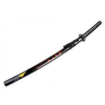40.5" Black Collectible Katana Samurai Sword With Red Flower Design