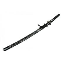40.5" Black Collectible Katana Samurai Sword With Flower Design