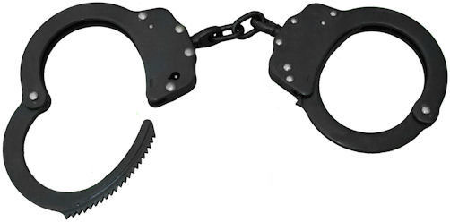 Handcuffs W/Chain Black