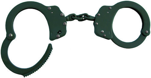 Handcuffs W/Chain Green