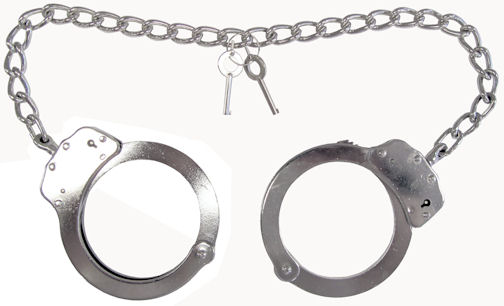 Legcuffs W/Chain, Silver