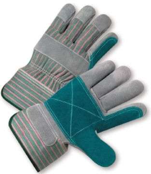 Double Palm Leather Work Gloves (12 Pairs)