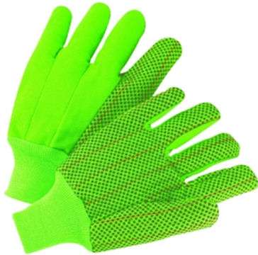 WG710KG Fluorescent String Knit Glove PVC Dots