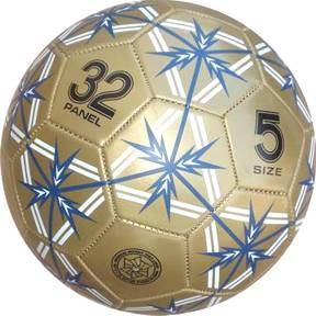 Full Size Soccer Ball 2Ply Gold & Blue