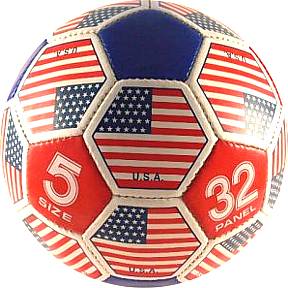 Full Size Soccer Ball 2 Ply USA Flag